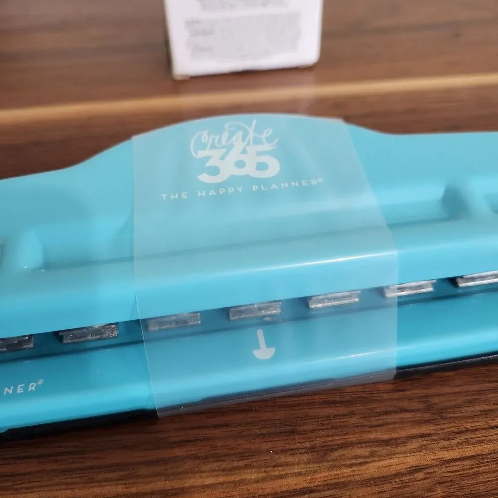 Create 365 The Happy Planner Blue Metal Classic 9 Hole Punch Disc Bound Systems